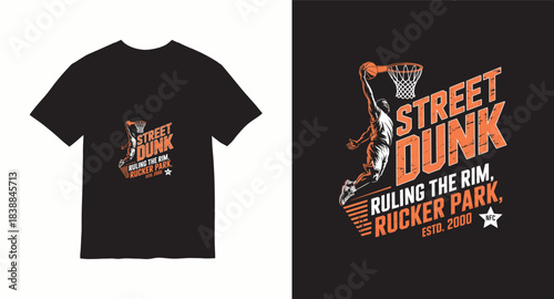 Graffiti basketball vector t-shirt design