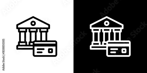 銀行とカードのアイコン