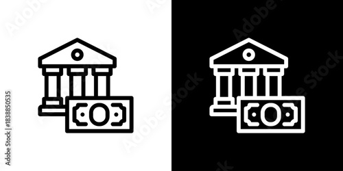 銀行とお金のアイコン