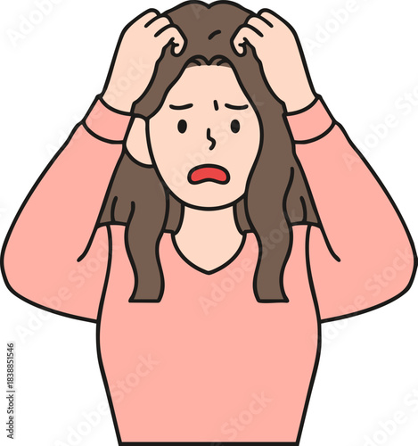 woman with headache