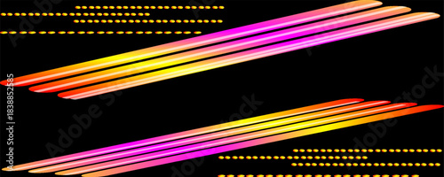 movement of colorful flash light flashing on dark background. colorful high speed light lines with copy space for text. Flash light effect vector illustration