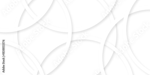 Abstract white background with lines. Abstract minimal geometric white circle light background. Modern shiny template lines futurists pattern.