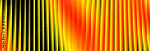Vibrant Frequency Pattern black, Orange and Yellow Energy | Digital Soundwave Intense Spectral Display
