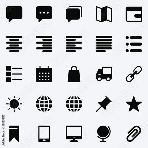 Universal Web Interface Glyph Icons
