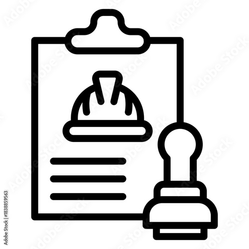 Work Permit Vector Icon Design