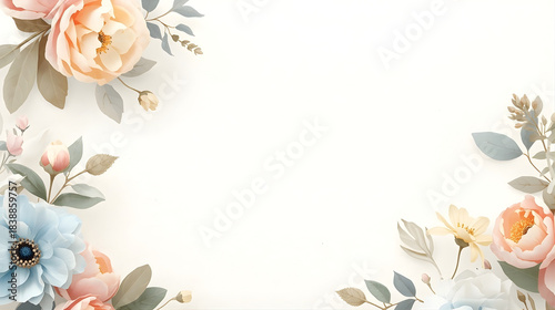 Elegant Floral Border