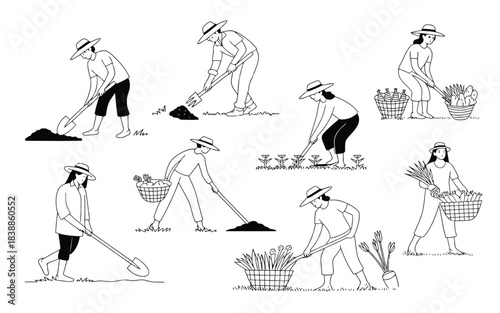 People Walking with Dog Silhouettes