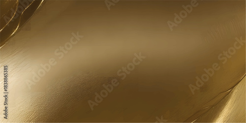 Old vintage brown paper background texture with gold frame and grunge metallic surface design
