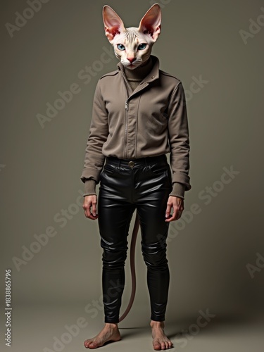 Anthropomorphic sphynx cat ...
