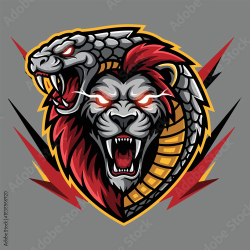 Hybrid lion–snake mascot