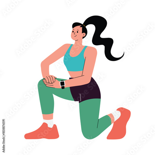 Legs starching Vector Flat Illustration EPS 10 file
