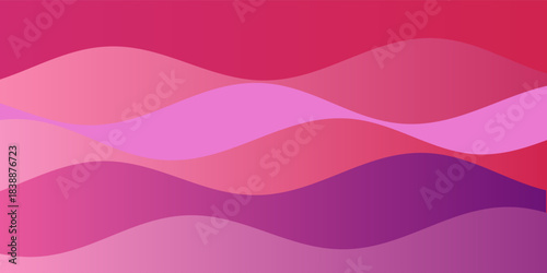 Vibrant Pink and Purple Wavy Abstract Background With Smooth Gradient Flow and Modern Design
