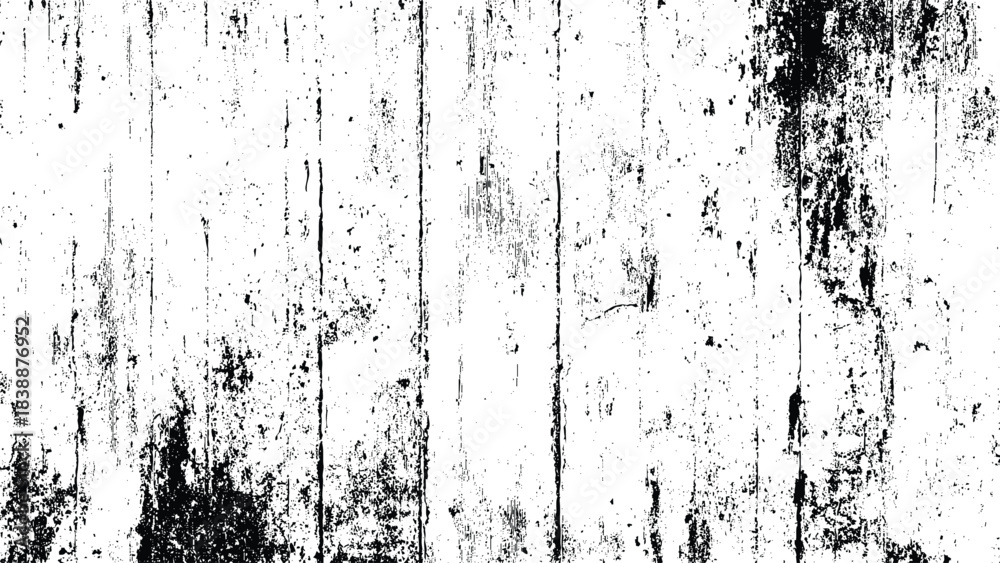 Fototapeta premium distressed wood plank texture overlay, black and white grungy wooden wall background, aged timber board surface