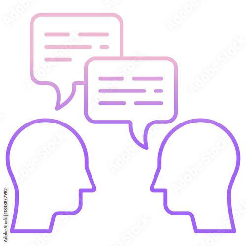 Outline Color user conversation icon