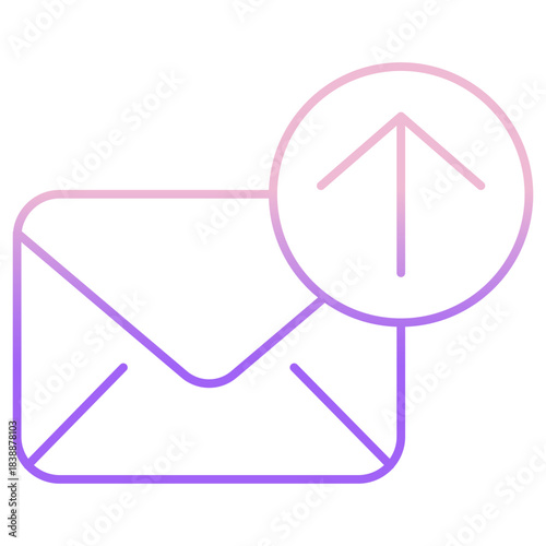 Outline Color send email icon