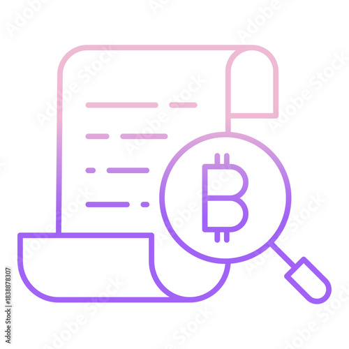 Outline Color crypto currency search icon