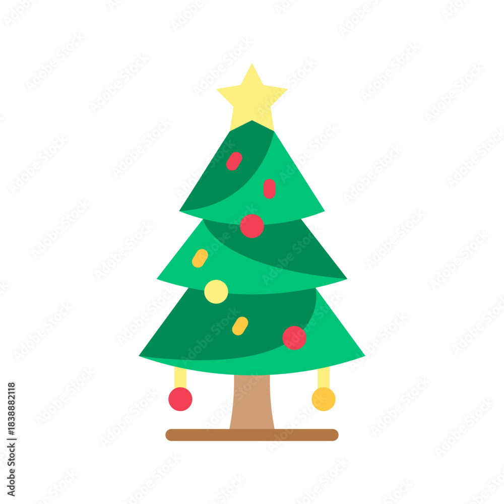 Naklejka premium Christmas Tree icon vector image. Suitable for mobile apps, web apps and print media.