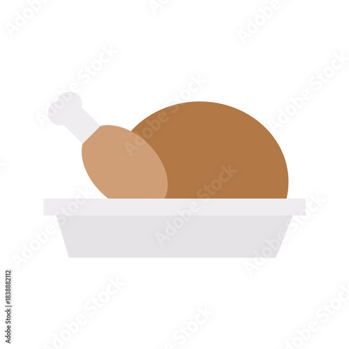Dinner icon vector image. Suitable for mobile apps, web apps and print media.