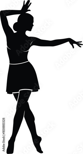 Silhouette of a woman striking a dramatic dance pose