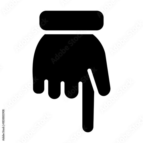 PointDown Vector Glyph Icon Design