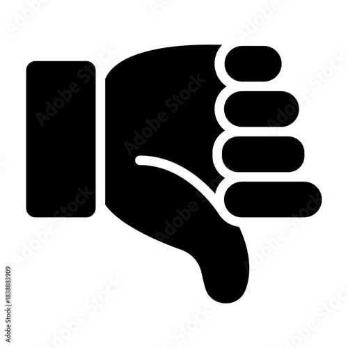 ThumbsDown Vector Glyph Icon Design