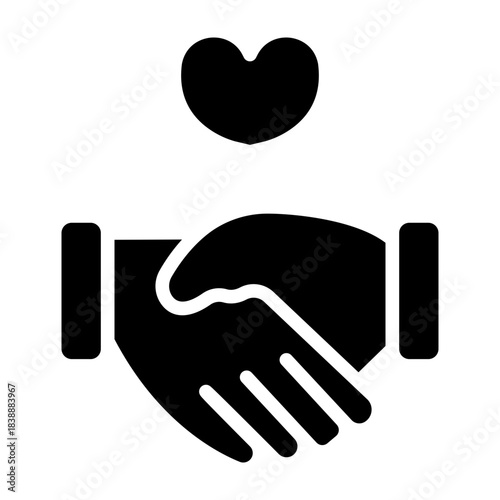 HoldingHand Vector Glyph Icon Design