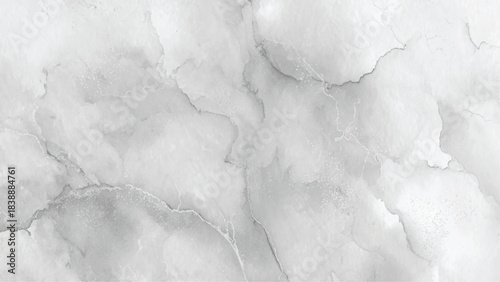 Subtle light gray watercolor background, elegant white marble stone texture, abstract soft ethereal alcohol ink wash