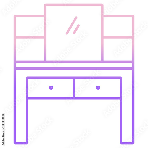 Outline Color Dressing Table icon