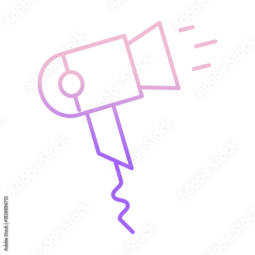 Outline Color Hair Dryer icon