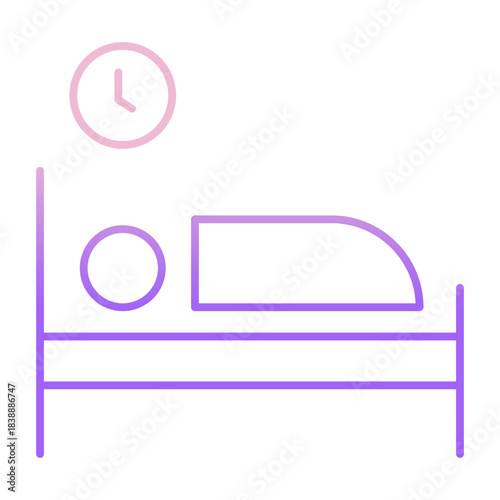 Outline Color Bed time icon