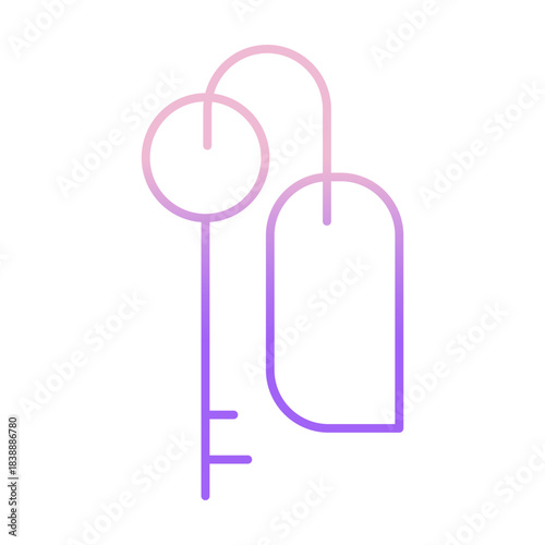 Outline Color Hotel Key icon