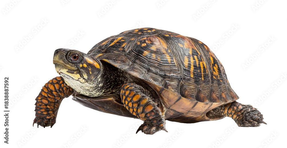 Obraz premium eastern box turtle isolated in a studio shot
