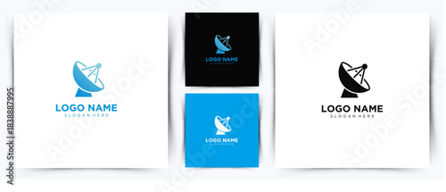 Modern Satellite Dish Logo Design for Technology, Communication, Broadcast, and Digital Network Branding