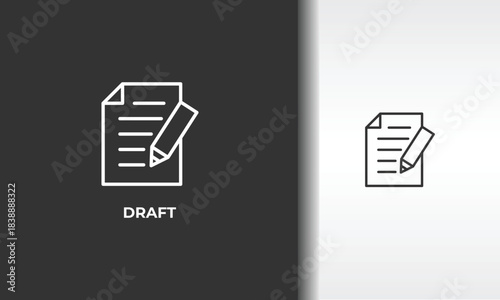 Draft Vector, Icon Or Logo Sign Isolated Symbol Illustration