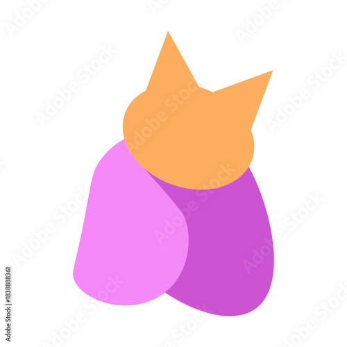 Cat Blanket Vector Flat Icon Design