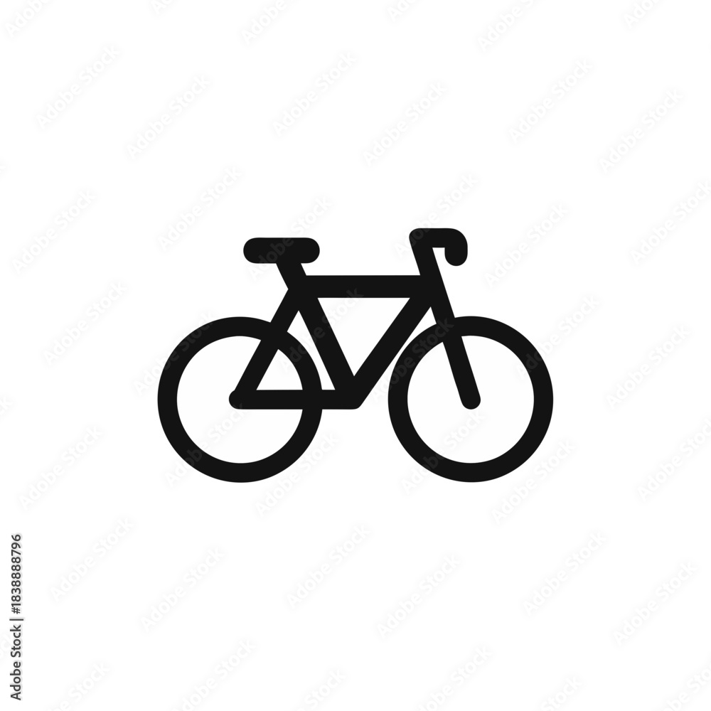 Fototapeta premium Bike Transportation Silhouette Vector Transparent Background