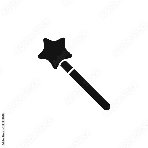 Magic Wand Silhouette Vector Transparent Background