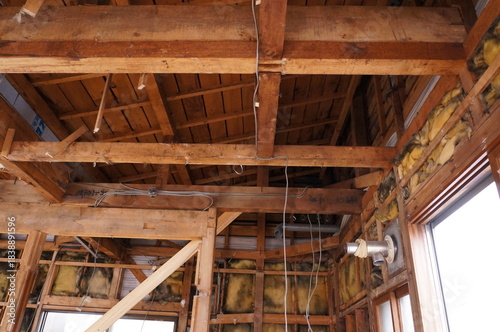 木造建築の解体現場