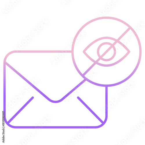 Outline Color Hide Mail icon