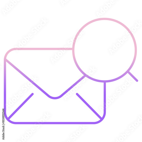 Outline Color Search Mail icon