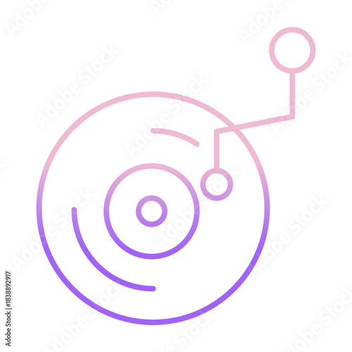 Outline Color Play Music icon