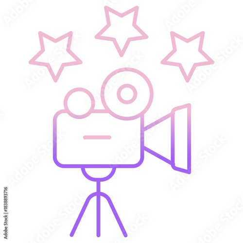 Outline Color Cinema Direction icon