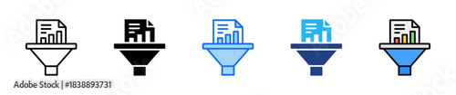 Dataset Preparation Icon Set Multiple Style Collection