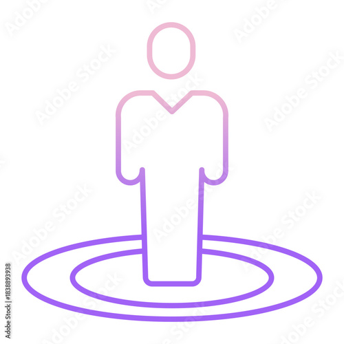 Outline Color user map icon