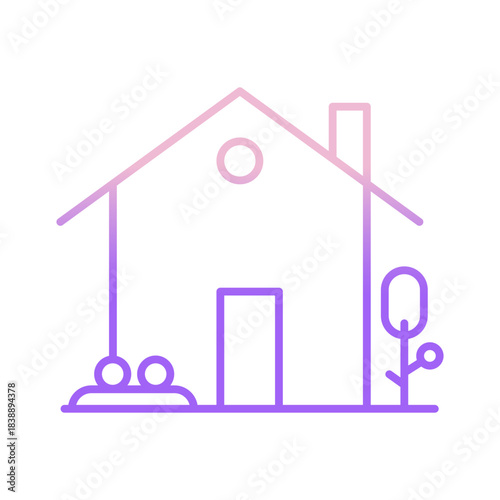 Outline Color Home icon