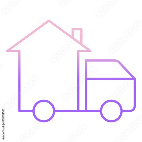 Outline Color moving home icon
