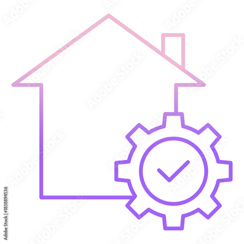 Outline Color Home services icon