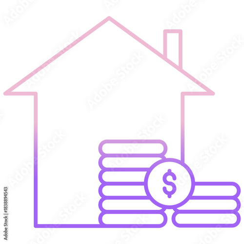Outline Color Home value icon