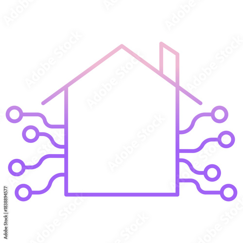 Outline Color home technology icon