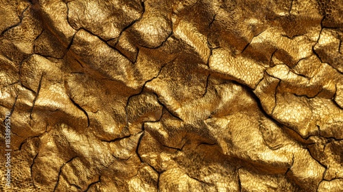 Luxurious Gold Foil Arabic Moroccan Mosaic Texture